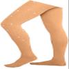 ChloeNoel Figure Skating Light Tan Footed Tights TF8830 w/Crystals - Adult Extra Large view 1