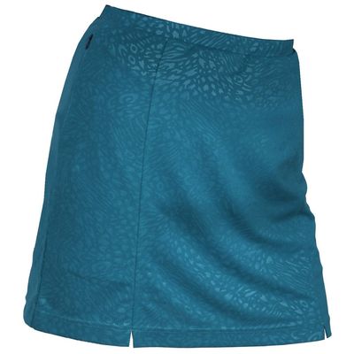 Monterey Club Women's Artsy Leopard Emboss Knit Skort #2887 (Bluebird, X-Small)