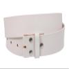 1 1/2" (38 mm) Snap On Distressed Genuine Leather Belt Strap Size: XL - 42 Color: White