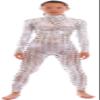 Seeksmile Unisex Hollow-Carved Shiny Dancewear Catsuit Bodysuit (X-Large, Silver) view 1