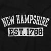 Classic Teaze New Hampshire Distressed Athletic Sweatshirt for Men or Women Black view 2