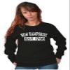 Classic Teaze New Hampshire Distressed Athletic Sweatshirt for Men or Women Black view 3