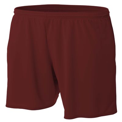 A4 Mens 9" Moisture Management Pocketed Short, Large, Maroon