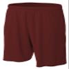 A4 Mens 9" Moisture Management Pocketed Short, Large, Maroon view 1