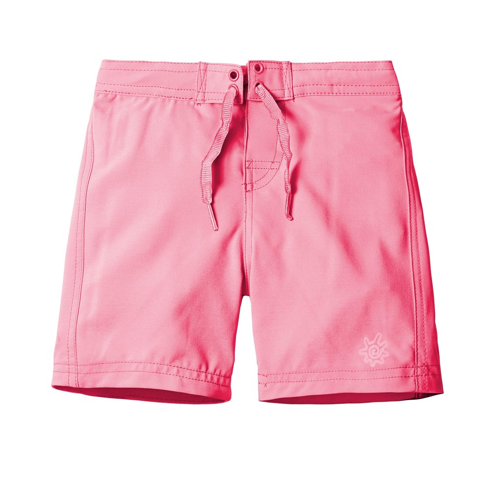 UV SKINZ Girls' Board Shorts with UPF 50+ Sun Protection - Lined Swim Shorts for Girls - Bubblegum Pink - 14