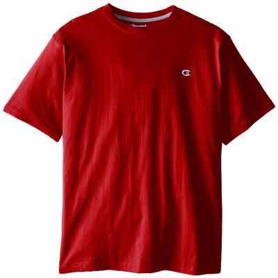Champion Men's Big-Tall Crew Neck Jersey T-Shirt, Cardinal Red, 6X