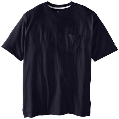Champion Men's Big-Tall Jersey Pocket T-Shirt, Navy, 3X