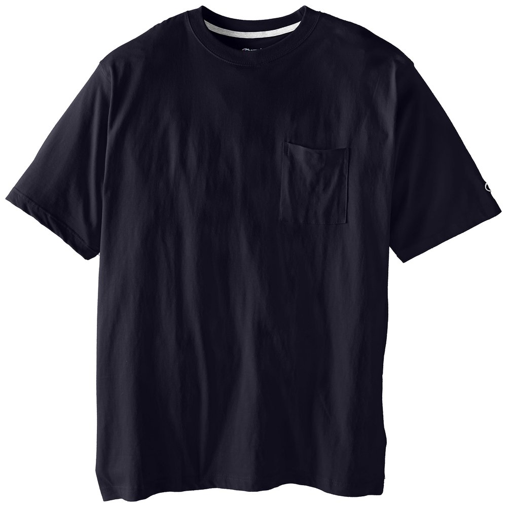 Champion Men's Big-Tall Jersey Pocket T-Shirt, Navy, 3X
