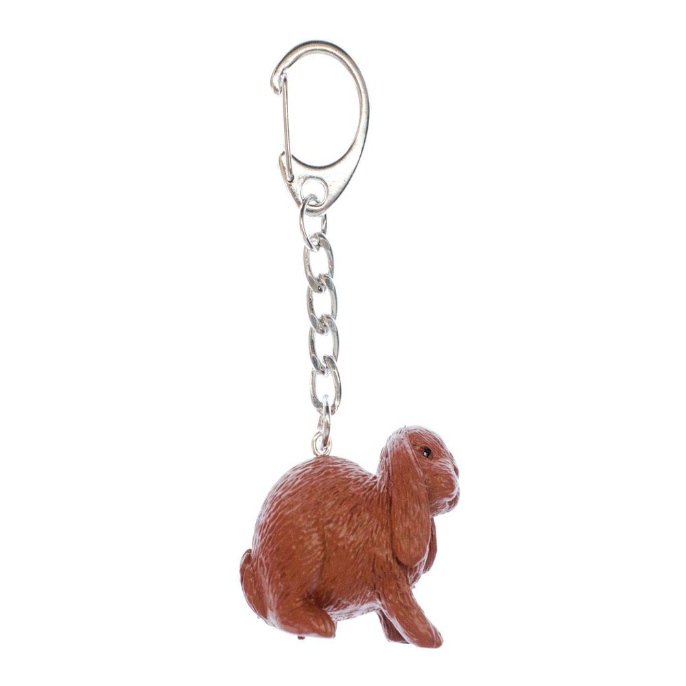 Miniblings Rabbit Key Ring Chain Keychain Easter Bunny Aries Brown