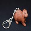 Miniblings Rabbit Key Ring Chain Keychain Easter Bunny Aries Brown view 3