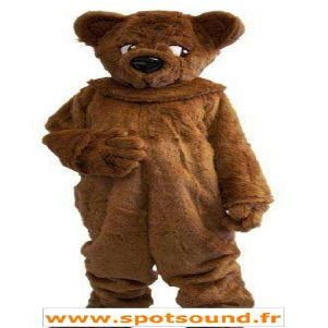 SpotSound Amazon Personalised Brown Teddy Bear Mascot, Brown