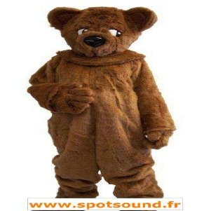 SpotSound Amazon Personalised Brown Teddy Bear Mascot, Brown