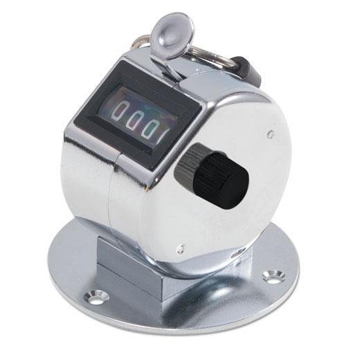 BATES 9841005 Tally II Desk Model Tally Counter, Registers 0-9999, Chrome