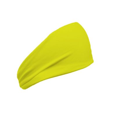 Tapered Anti Slip Workout Headbands That Stay In Place, Absorbent, Moisture Wicking, For Running, Yoga, Skiing and More, Bright Neon Yellow, 3 Inch