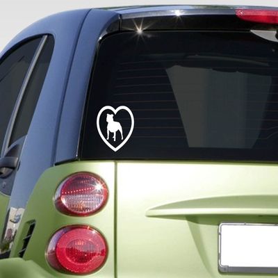 EZ-STIK Heart Staffordshire Bull terrierF339 Sticker Decal Staffy Bull Amstaff