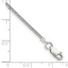 Sterling Silver 1.5mm Round Snake Chain Anklet view 3