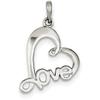 Jewelry Pot Sterling Silver Polished Love Heart Pendant QP2808 Sterling Silver Polished Love Heart Pendant view 1