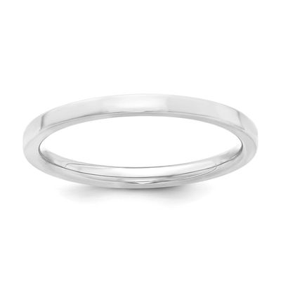 Wedding Bands USA SS 2mm Comfort Fit Flat Size 10.5 Band Size 10.5