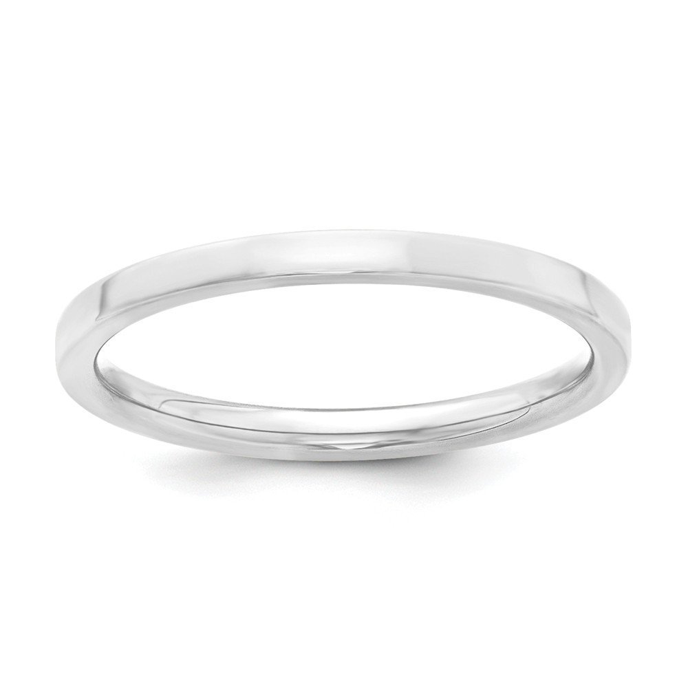 Wedding Bands USA SS 2mm Comfort Fit Flat Size 10.5 Band Size 10.5