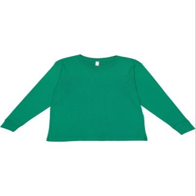 LAT Youth 100% Cotton Jersey Crew Neck Long Sleeve Tee (Kelly, Xtra Small)