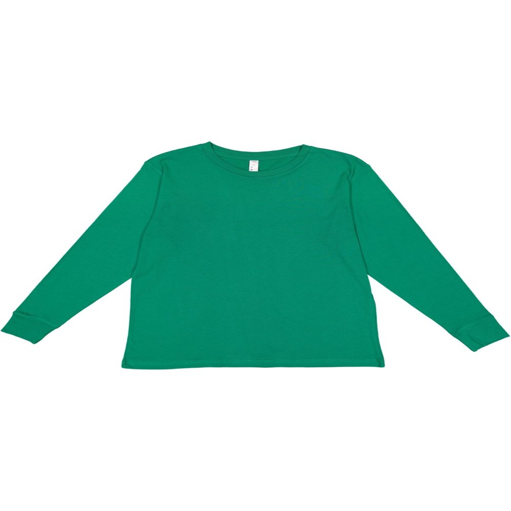 LAT Youth 100% Cotton Jersey Crew Neck Long Sleeve Tee (Kelly, Xtra Small)