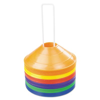 Champion Sports SCXSET Saucer Field Cones, Set Of 8 Assorted Color Cones