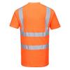 Portwest Hi-Vis T-Shirt RIS Viz Visibility Reflective Safety Work Wear Top ANSI 2, 5XL Orange view 2