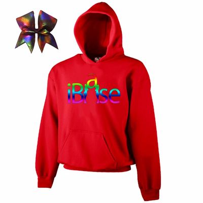iBase Cheer Combow- Rainbow Print (Red, Adult Medium)