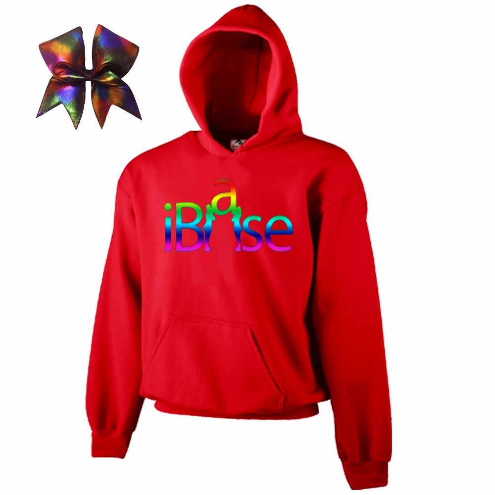 iBase Cheer Combow- Rainbow Print (Red, Adult Medium)