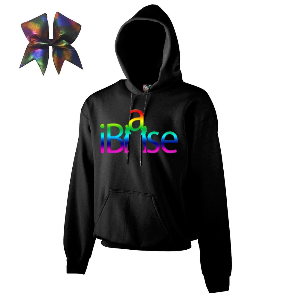 iBase Cheer Combow- Rainbow Print (Black, Adult Large)