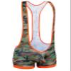 Cedir Men's Camouflage Backless Wrestling Singlet Vest Leotard Bodysuit M view 3