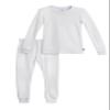 City Threads Made in USA Little Girls Thermal Underwear Set Perfect for Sensitive Skin SPD Sensory Friendly Base Layer Thermal Wear Cotton Ski Clothing for Kids Comfortable Ultra Soft, White- 4T view 1