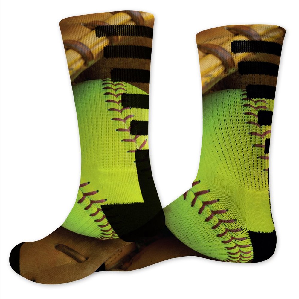 VictoryStore Softball Performance Crew Sock - Design 2
