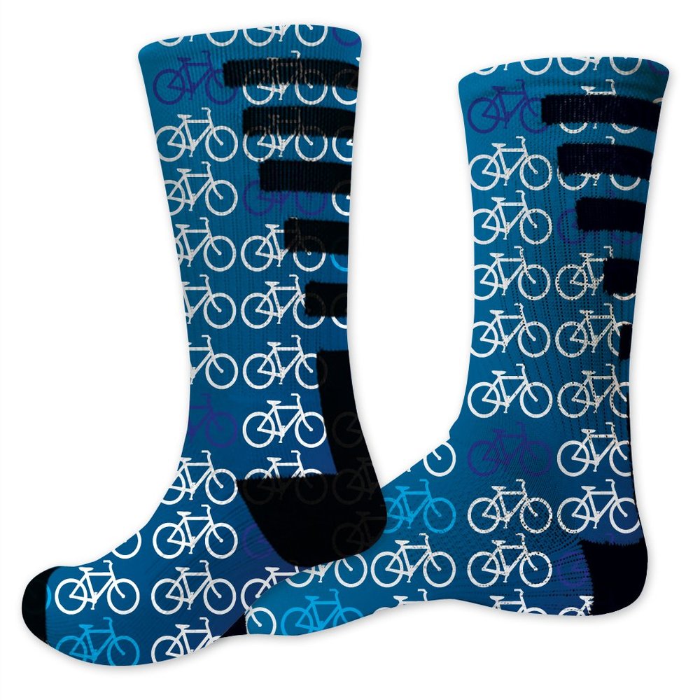 VictoryStore Biking Performance Crew Sock - Design 2