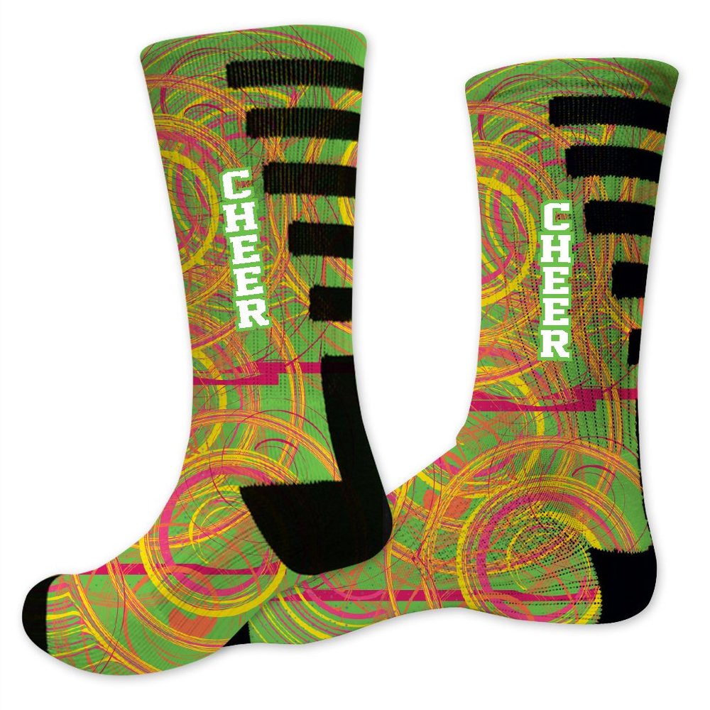 VictoryStore Cheerleader Performance Crew Sock - Design 1