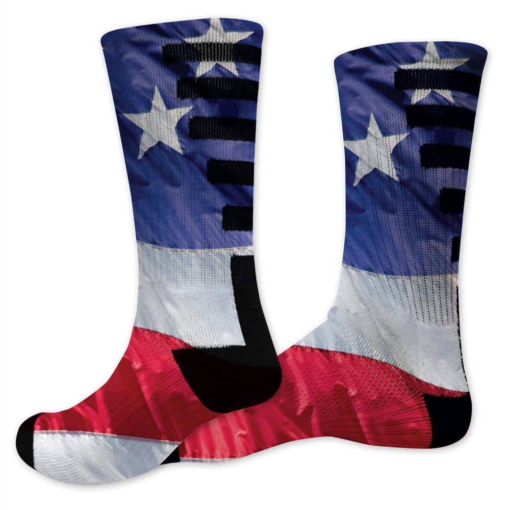 VictoryStore Patriotic Performance Crew Sock - Design 1