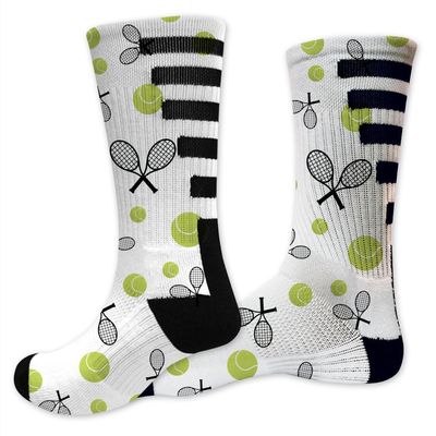 VictoryStore Tennis Performance Crew Sock -Design 2