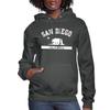 Spreadshirt San Diego California State Women's Hoodie, 2XL, Asphalt view 1