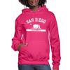 Spreadshirt San Diego California State Women's Hoodie, XL, Fuchsia view 1