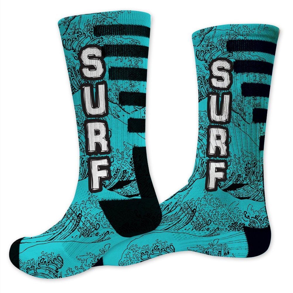 VictoryStore Surfing Performance Crew Sock - Design 1