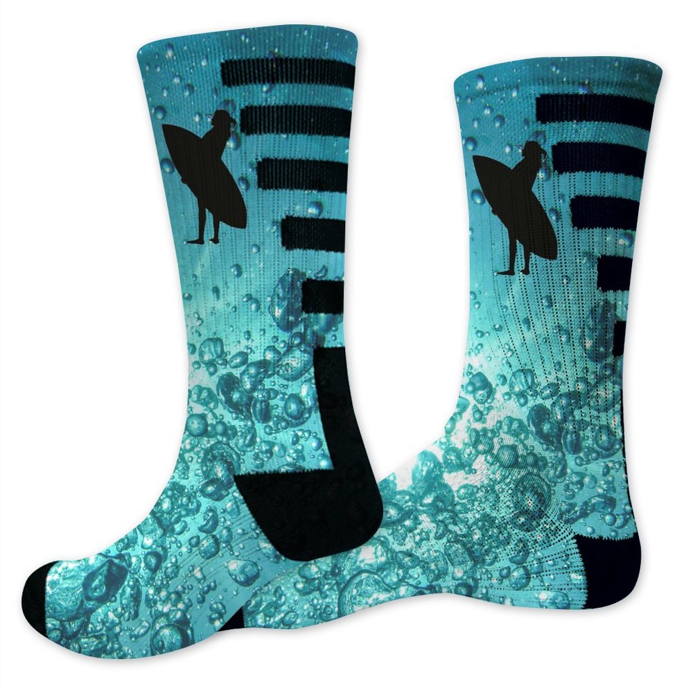 VictoryStore Surfing Performance Crew Sock - Design 2