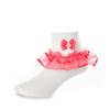 DressForLess Multi Color Girls Socks with Color Ruffled Organza Lace and Ribbon view 1