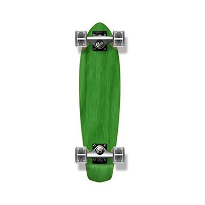 Yocaher Blank Complete Micro Cruiser Longboard Skateboard Cruise Vintage Style 25" x 6.5" - Green