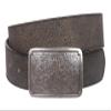 1 1/2" (38 mm) Snap On Distressed Genuine Leather Belt Size: L/XL - 39 Color: Black view 1
