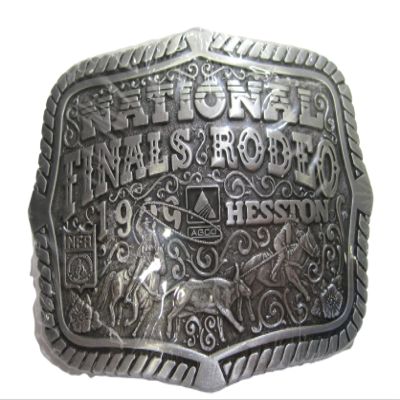 1999 Hesston National Finals Rodeo Belt Buckle -- New in Original Packaging