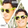 Classic Vintage Sunglasses Clear Lens Blue Frame UV Protection view 3