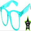 Classic Vintage Clear Lens Sunglasses Turquoise Frame Retro Style view 2