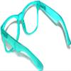Classic Vintage Clear Lens Sunglasses Turquoise Frame Retro Style view 4