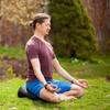 Hugger Mugger V-Shaped Meditation Cushion - Blue - Provides Support in Cross-Legged Sitting, Promotes Healthy Posture, Handmade in The USA view 2