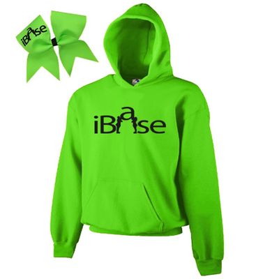 iBase Cheer Combow- Black Print (Neon Lime, Adult Small)